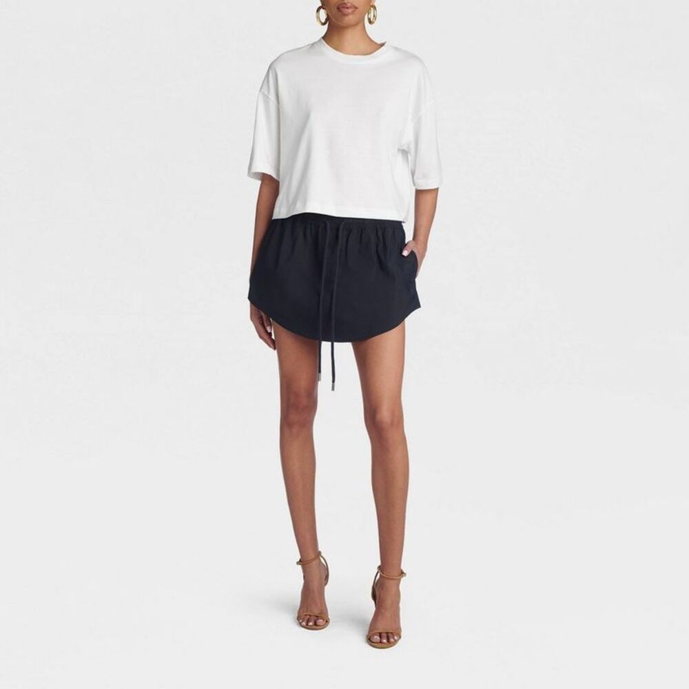 KBB by Kahlana - Women's 'The Drawstring Mini Skirt' Blue - Picture 1 of 3